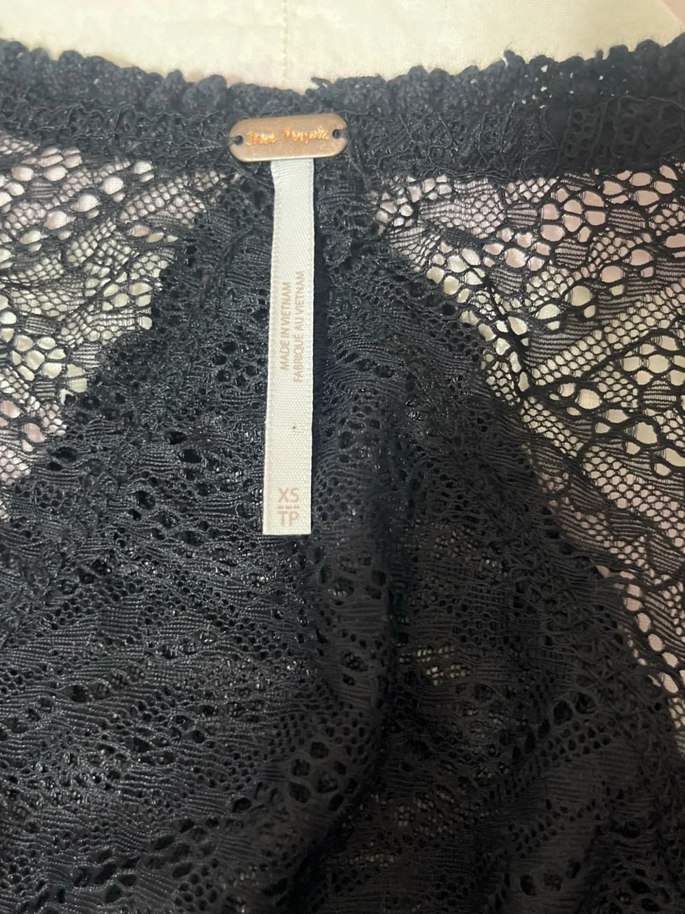 Free people my party lace square neck long sleeve top